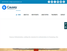 Tablet Screenshot of causeyorthodontics.com